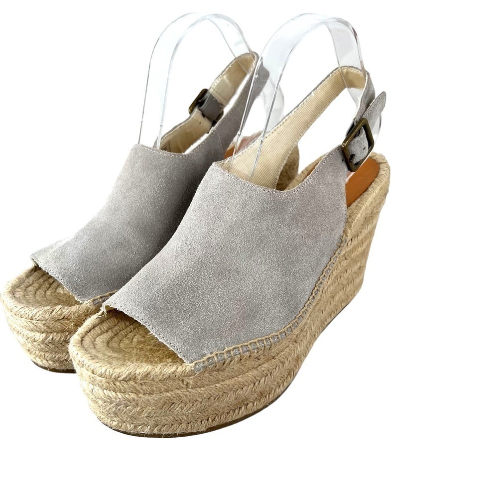SOLUDOS Sevilla Espadrille Slingback Platform Sandal in Stone Size 10 - Picture 3 of 16